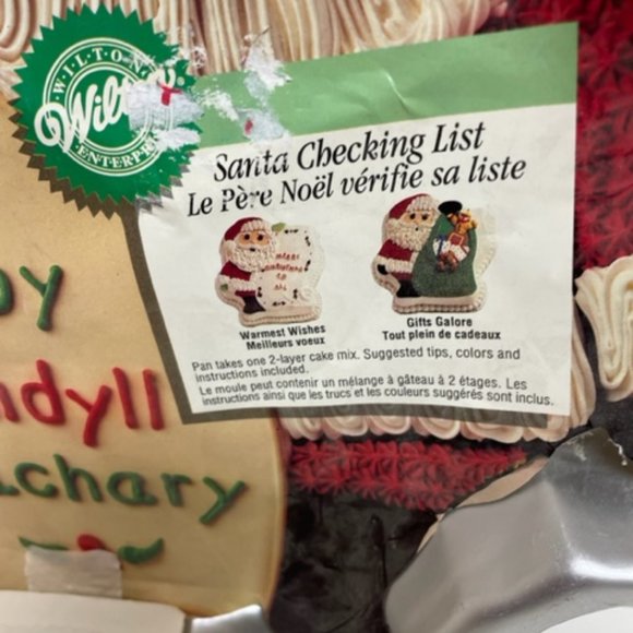 Wilton Santa Checking List Cake Pan - Vintage - Picture 3 of 5
